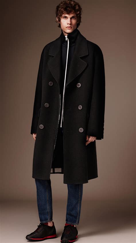 men coat burberry|burberry men's wool overcoat.